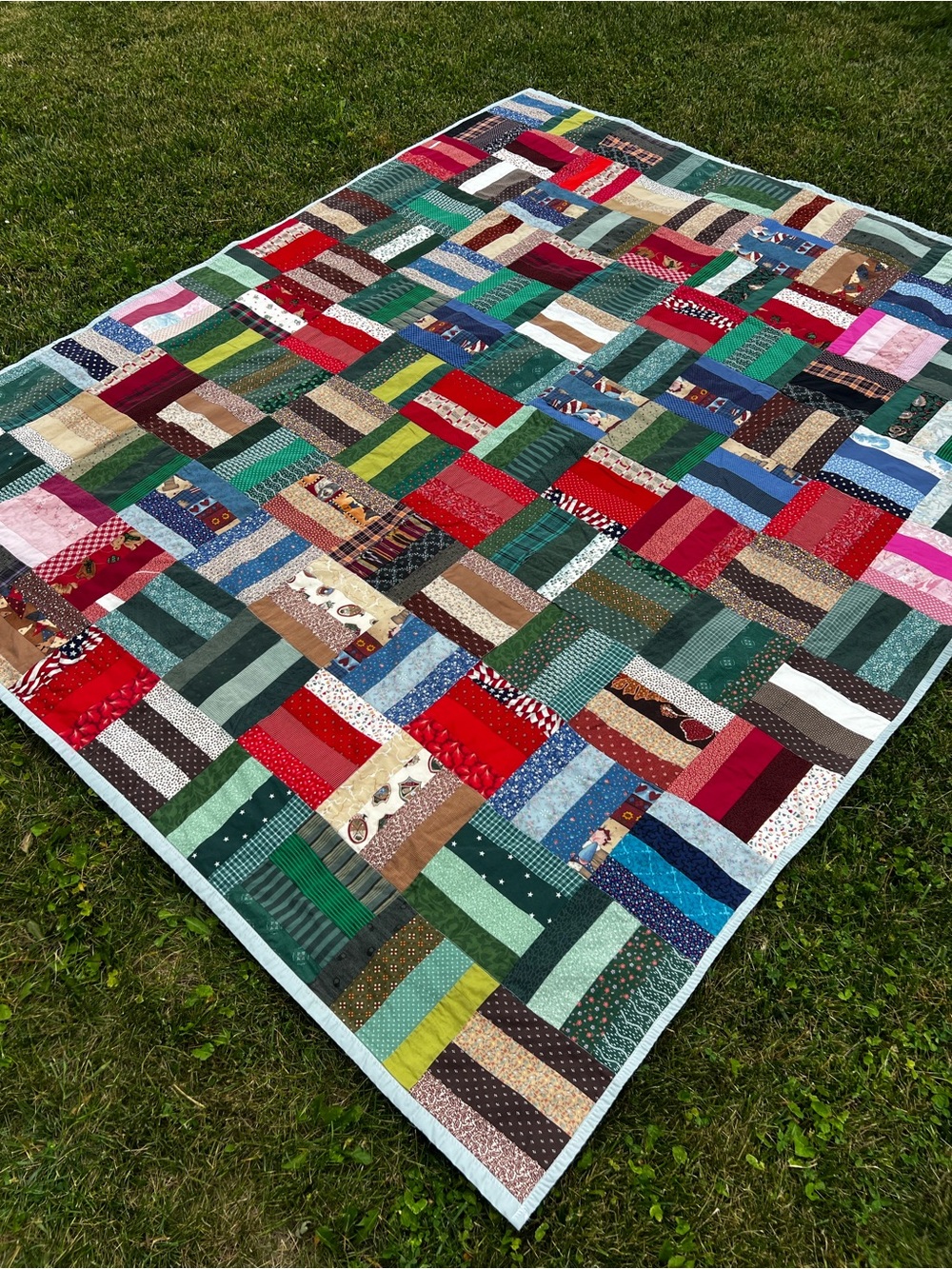 Vintage Handmade Quilted Cutter Blanket